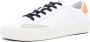 Sun68 Leren Street Sneakers Wit Oranje White Heren - Thumbnail 4