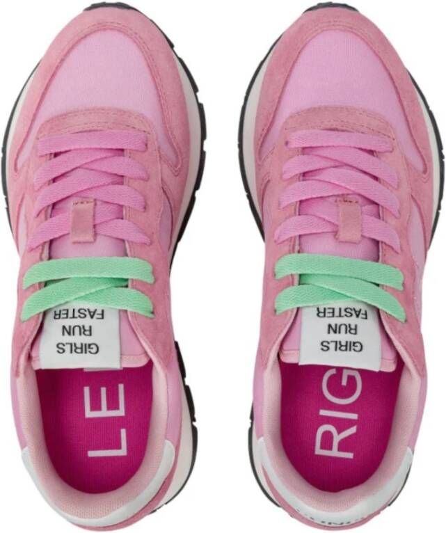 Sun68 Lichtroze Lage Top Sneakers
