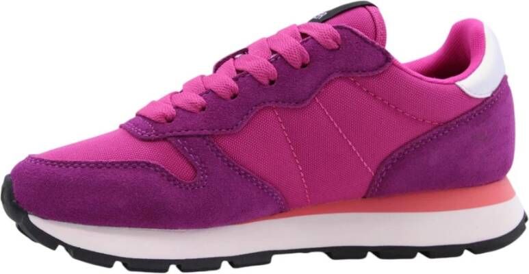 Sun68 Nylon Sneakers met Eco-Leer Inzetstukken Purple Dames - Foto 6