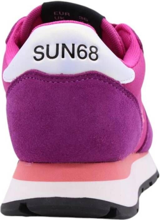 Sun68 Nylon Sneakers met Eco-Leer Inzetstukken Purple Dames - Foto 8