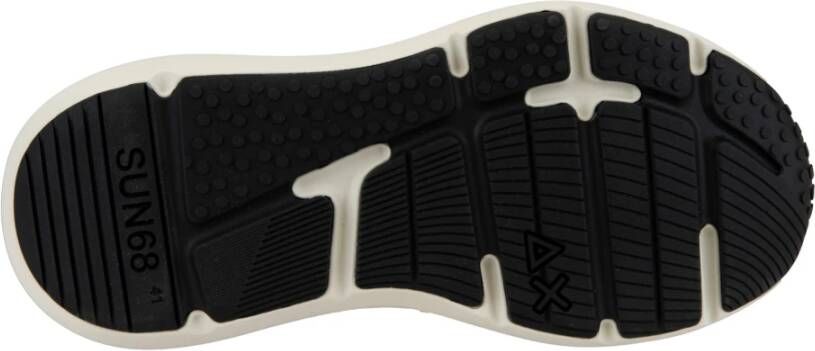 Sun68 Mesh Ribbed Veterschoenen Sneakers Black Heren