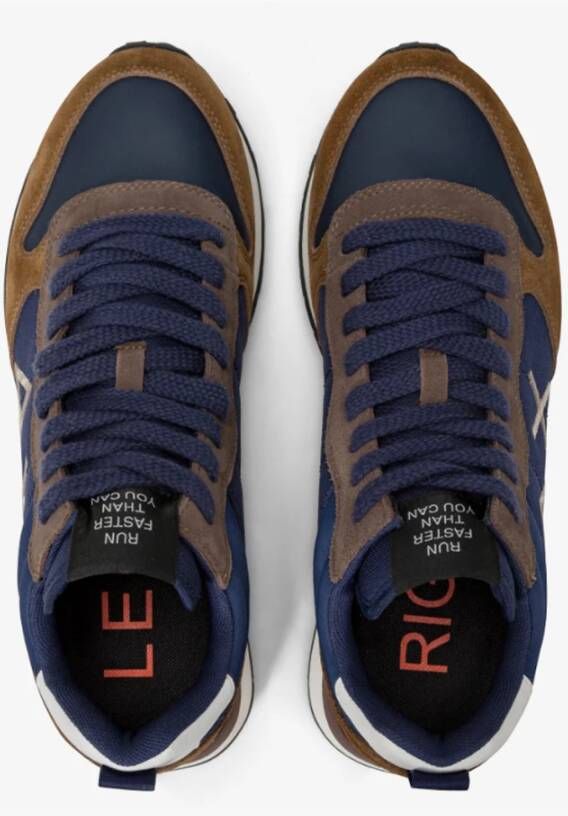 Sun68 Mid Top Hardloopschoen Solid Blauw