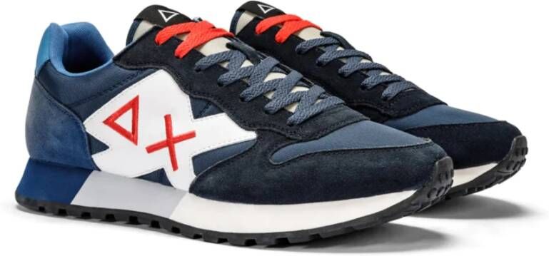 Sun68 Navy Blue Solid Sneakers Z34111 Multicolor Heren