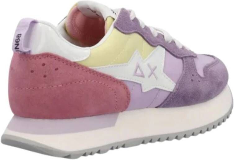 Sun68 Paarse Lage Sneakers