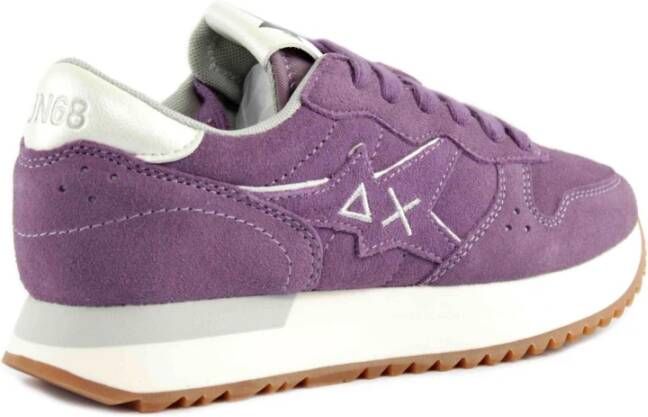 Sun68 Paarse Suède Sneakers Purple Dames