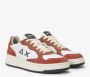 Sun68 Witte en Oranje Leren Sneakers Multicolor Heren - Thumbnail 4