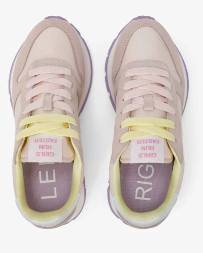 Sun68 Roze Nylon Sneakers Lente Zomer Vrouwen