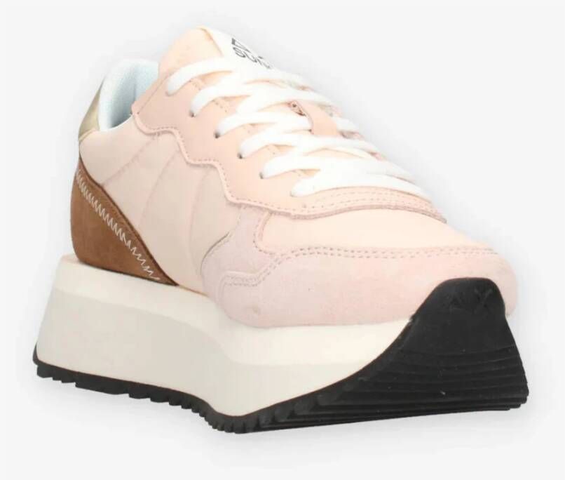 Sun68 Roze Suède Sneakers voor Vrouwen