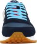 Sun68 Blauwe Sneakers met Suède en Stoffen Bovenwerk Blue Heren - Thumbnail 5