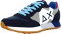 Sun68 Blauwe Sneakers met Suède en Stoffen Bovenwerk Blue Heren - Thumbnail 6