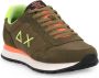 Sun68 Fluo Groene Militaire Sneaker Tom Solid Green Heren - Thumbnail 9