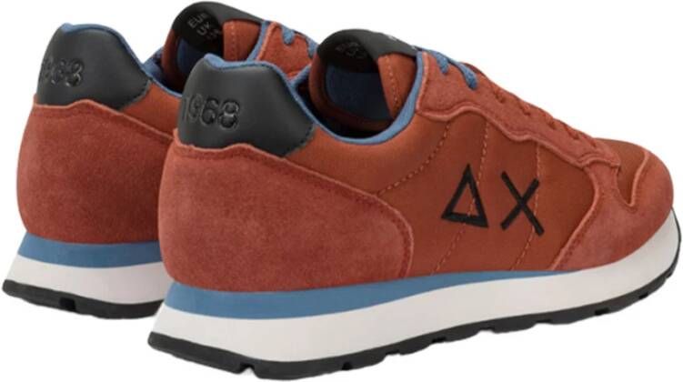Sun68 Sneakers van nylon en suède met geborduurd logo