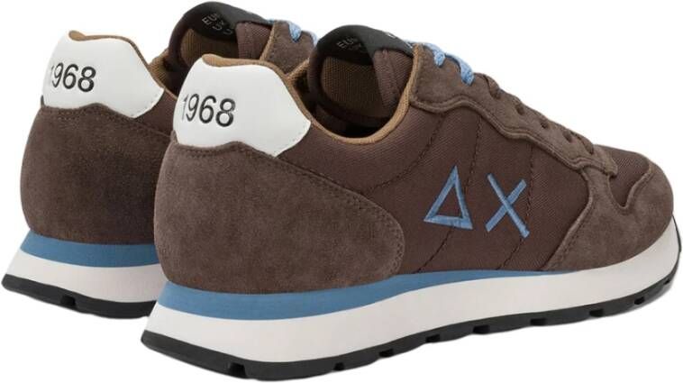 Sun68 Sneakers van nylon en suède met geborduurd logo