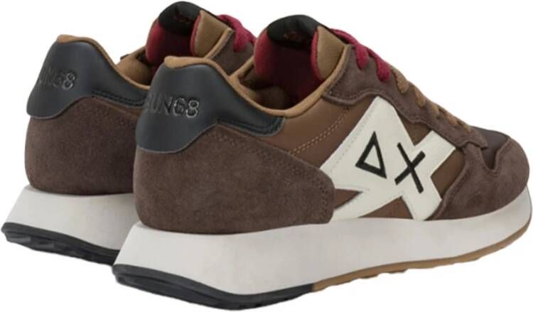 Sun68 Sneakers van nylon en suède met leren details
