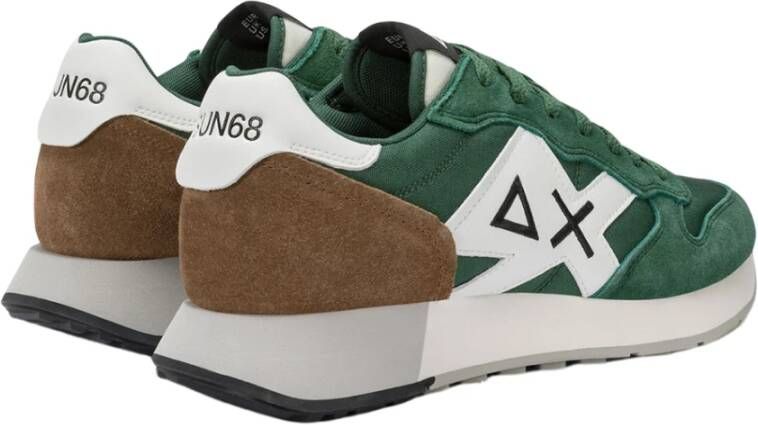Sun68 Sneakers van nylon en suède met leren details