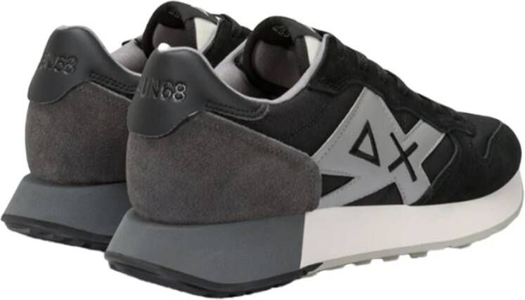 Sun68 Sneakers van Nylon en Suède met Leren Details
