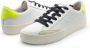 Sun68 Street Leather Tennis Sneakers Wit Geel White Heren - Thumbnail 7