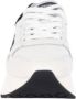 Sun68 Witte Leren Sneakers met Dierenprint Tong en Glitterdetail White Dames - Thumbnail 3