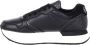 Sun68 Zwarte Leren Sneaker met Glitter Inzetstuk Black Dames - Thumbnail 4