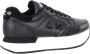 Sun68 Zwarte Leren Sneaker met Glitter Inzetstuk Black Dames - Thumbnail 6