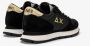 Sun68 Zwarte leren sneakers met glinsterende gouden details Zwart Dames - Thumbnail 4