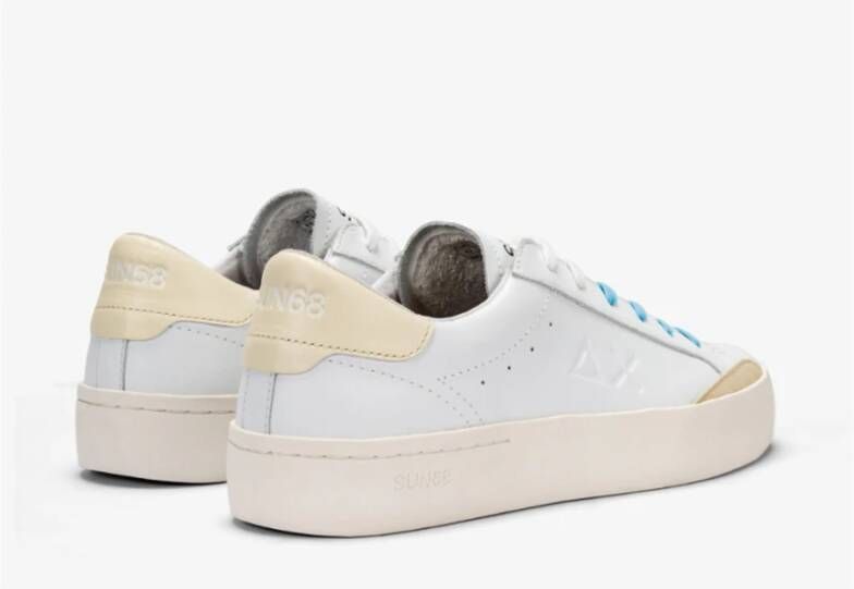 Sun68 Street Leather Sneakers in Wit White Heren