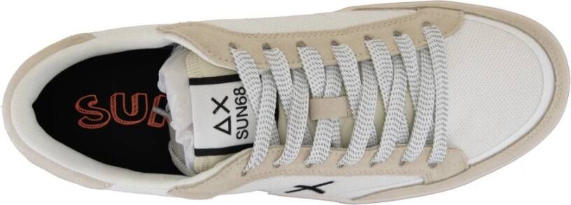 Sun68 Suède Veterschoenen Sneakers Beige Heren