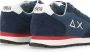Sun68 Tom Solid Heren Sneakers Schoenen Blauw Z35101 - Thumbnail 4