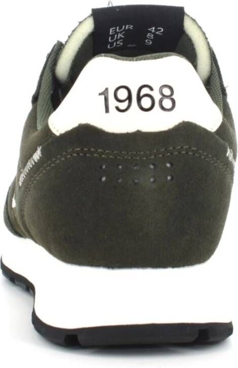 Sun68 Tom Suede Donkergroene Sneakers Green Heren