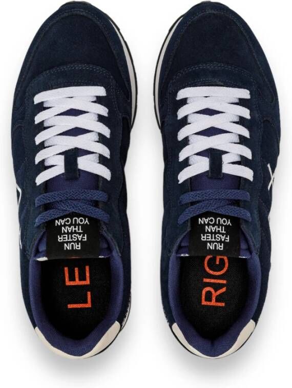 Sun68 Tom Suede Navy Blue Sneakers Blauw Heren