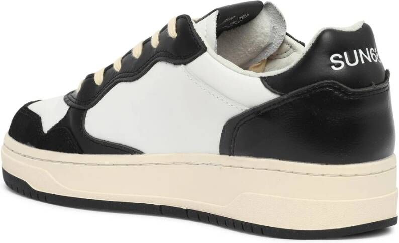 Sun68 Vieze witte sneakers met zwarte details