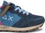 Sun68 Vintage Casual Sneaker Blauw Nylon Suède - Thumbnail 3