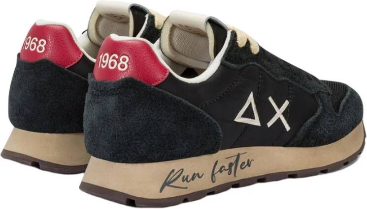 Sun68 Vintage Nylon Sneakers met Geborduurd Logo