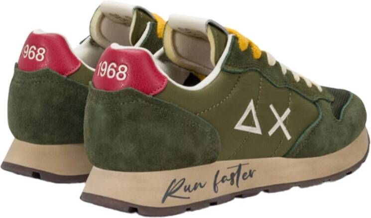 Sun68 Vintage Nylon Sneakers met Geborduurd Logo