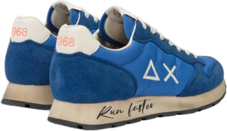 Sun68 Vintage Sneaker Blauw Cream Oranje 1968 Blue Heren