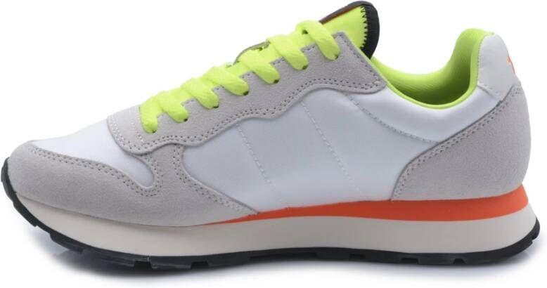 Sun68 Witte Herensneakers met Fluorescerende Details Multicolor Heren