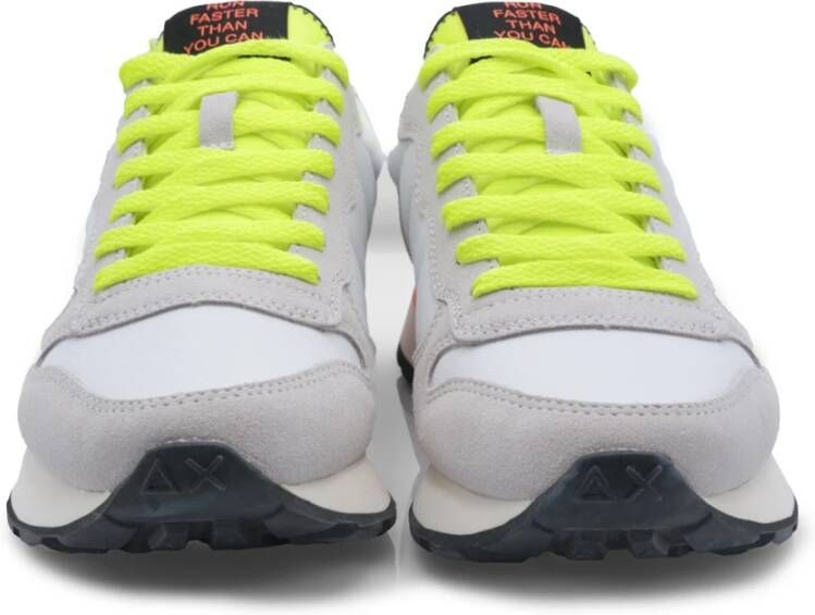 Sun68 Witte Herensneakers met Fluorescerende Details Multicolor Heren