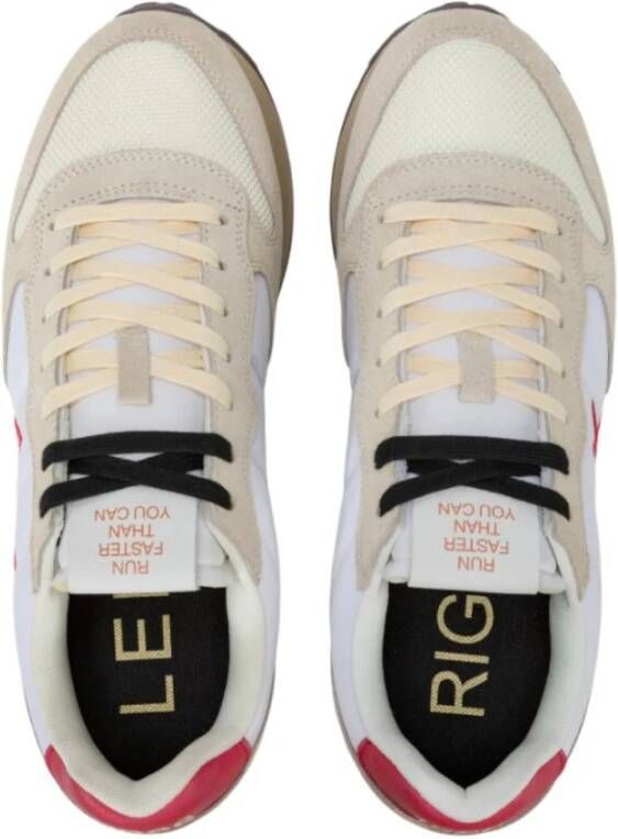 Sun68 Witte lage sneakers Bianco Rosso