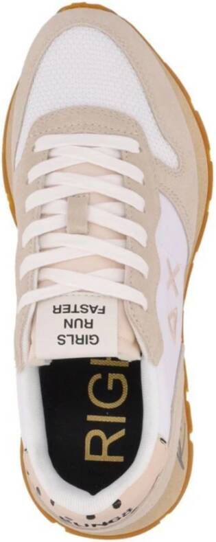 Sun68 Witte lage top sneakers BiancoPanna