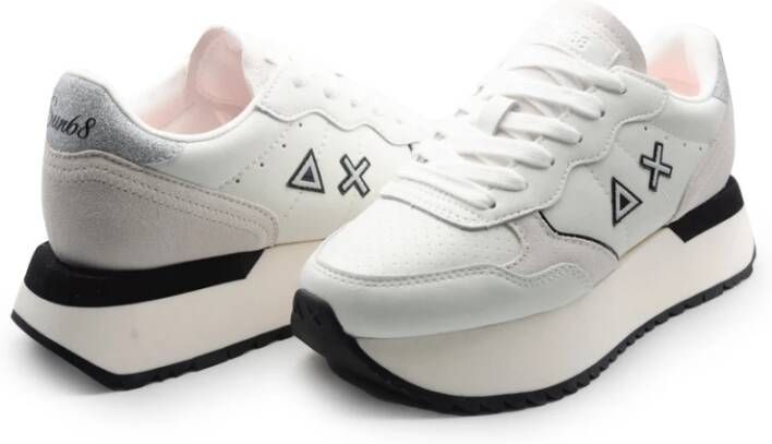 Sun68 Witte leren sneakers Big Ally White Dames