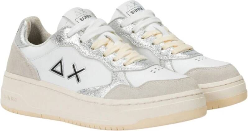 Sun68 Witte platte schoenen Basket Love Multicolor Dames