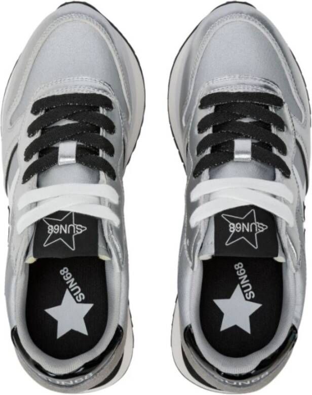 Sun68 Zilveren Lage Sneakers