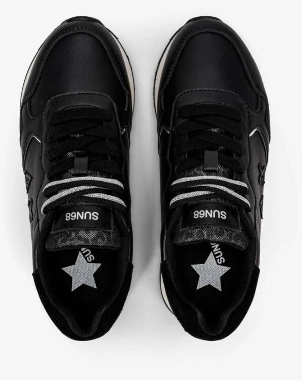 Sun68 Zwarte Hoge Zool Sneakers Black Dames