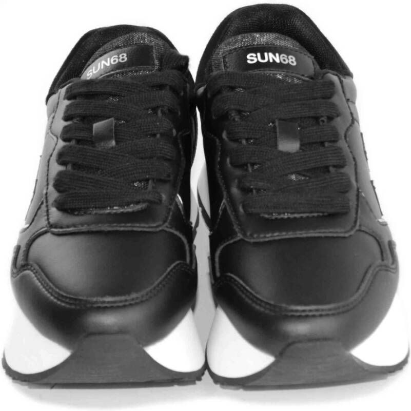 Sun68 Zwarte Platform Sneakers Black Dames
