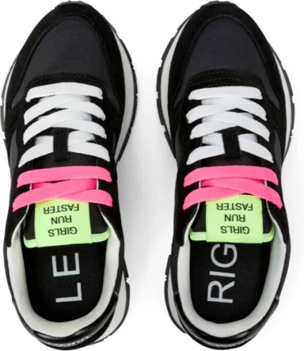 Sun68 Zwarte Sneakers met Handgemaakte EVA Zool
