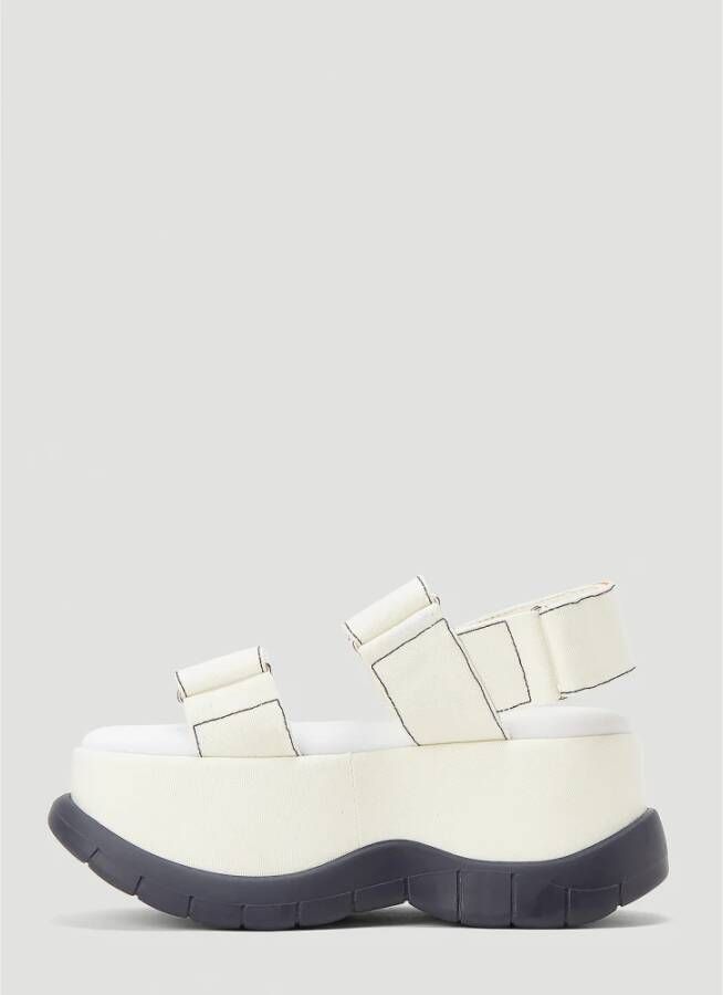 Sunnei Flat Sandals White Dames