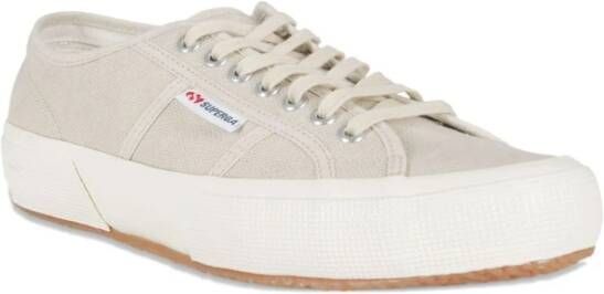 Superga Beige Veterschoenen met Flatformzool