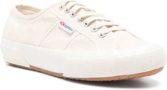 Superga Beige Veterschoenen met Metalen Details