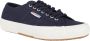 Superga Blauwe Canvas Sneakers met Logo Detail - Thumbnail 2