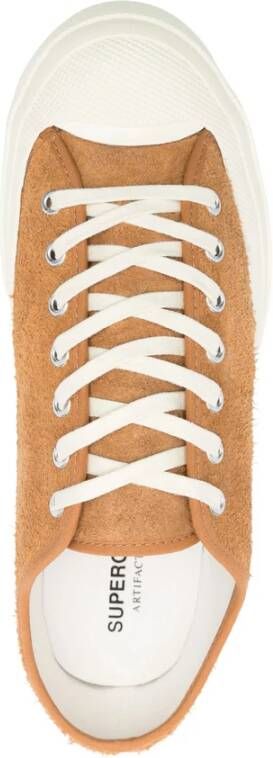 Superga Bruine Veterschoen met Rubberen Zool